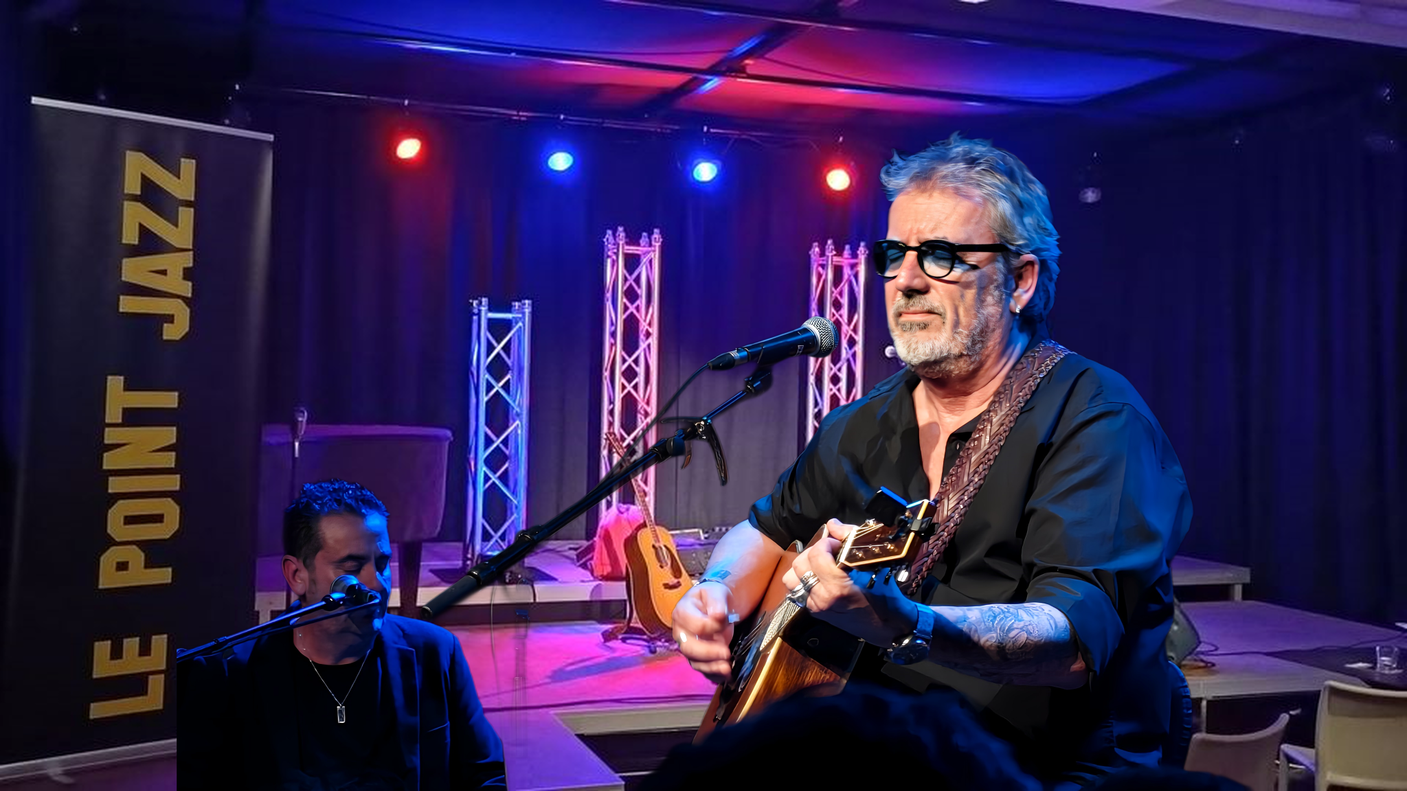 Fred Blondin avec Didier Escudero au Point Jazz
